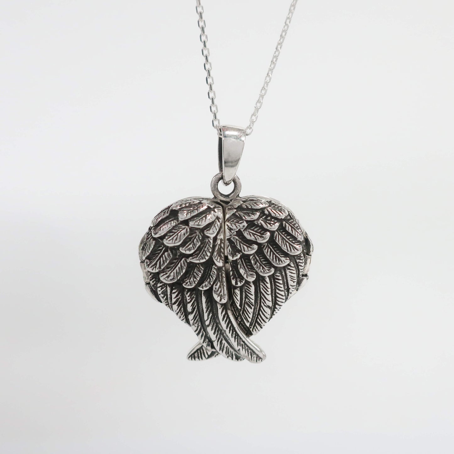 Angel wings locket in the shop of a heart