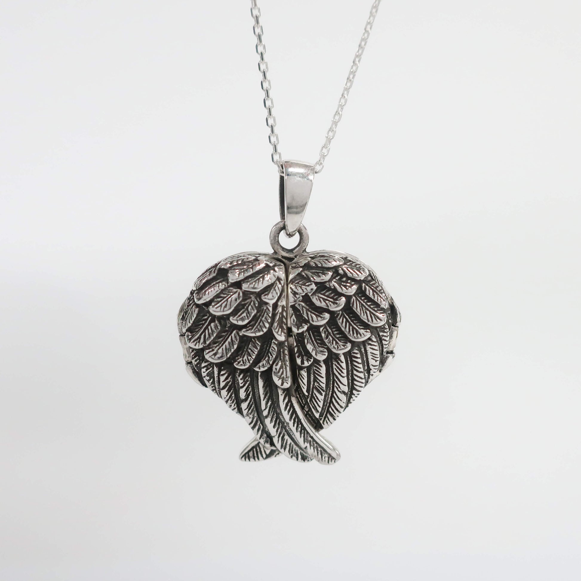 Angel wings locket in the shop of a heart