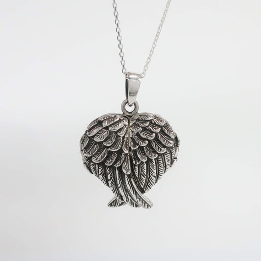 Angel wings locket in the shop of a heart