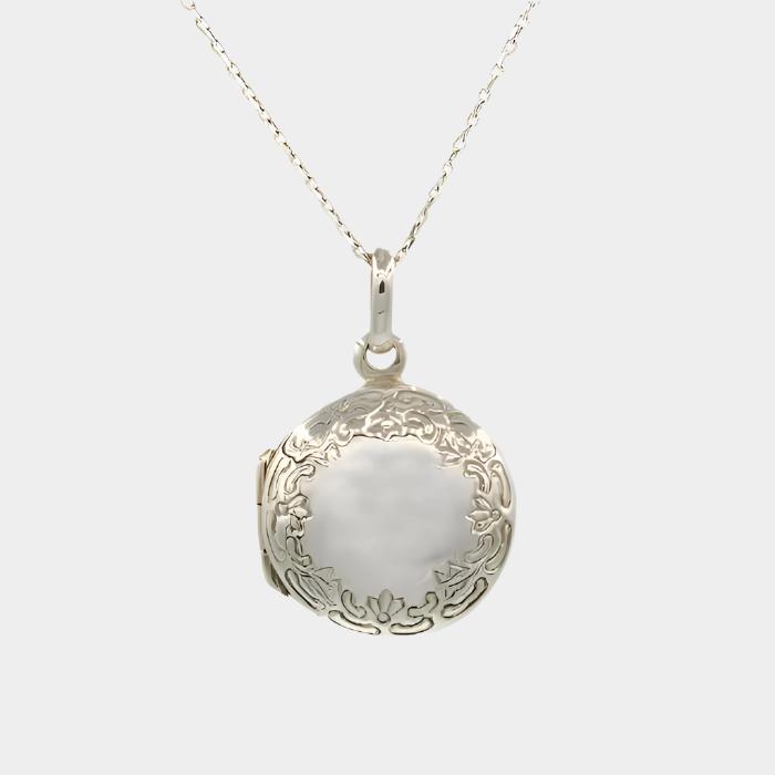 round silver locket